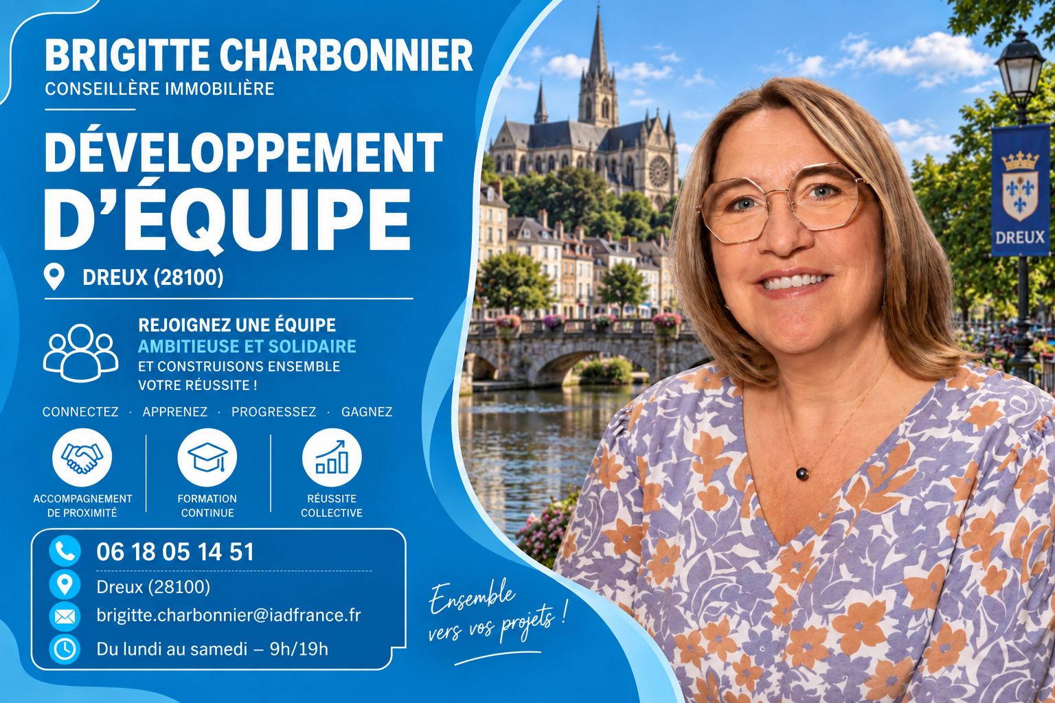 Rejoindre l'équipe de Brigitte Charbonnier, conseillère immobilier à Dreux